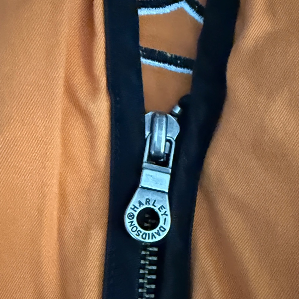 Harley-Davidson Orange and Black Women's Top - Picture 5 of 7